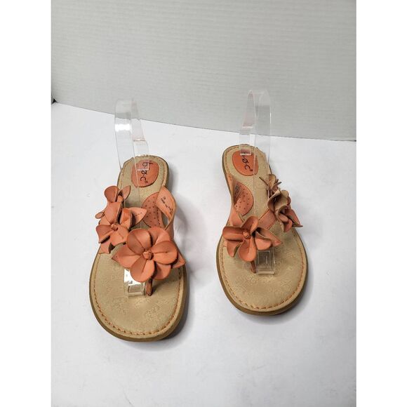 B.O.C. Born Women's Flower Sandals 10 M Orange Flip Flop - Picture 1 of 11